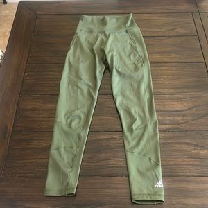 army green adidas crop leggings size xs